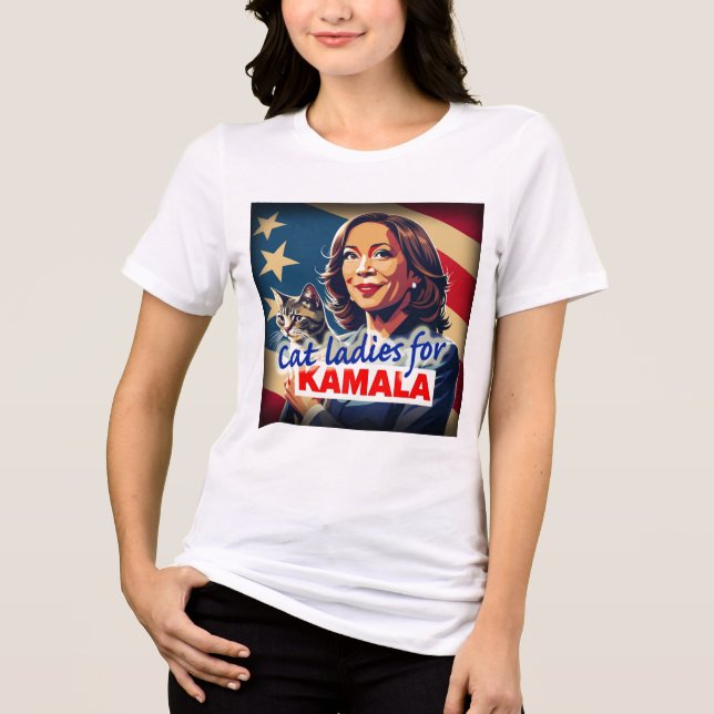 Camiseta Lady Gato Sem Fios para Kamala (Frente)