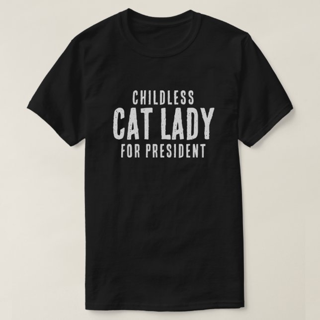 Camiseta Lady Gato Sem Fios para o Presidente Kamala Harris (Frente do Design)