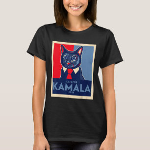 Camiseta Lady Gato Sem Fios Vota Kamala Harris 2024 1