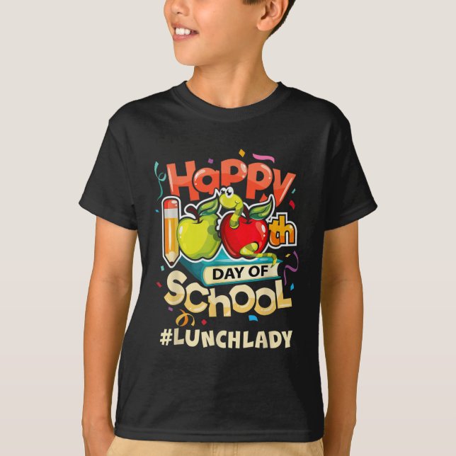 Camiseta Lady Happy, 100º Dia da Escola (Frente)
