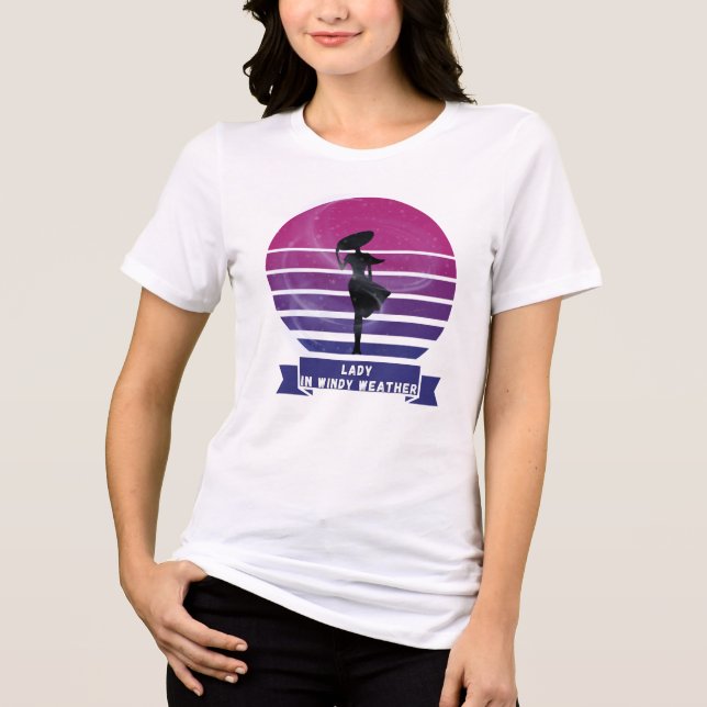 Camiseta Lady in Windy Weather (Frente)