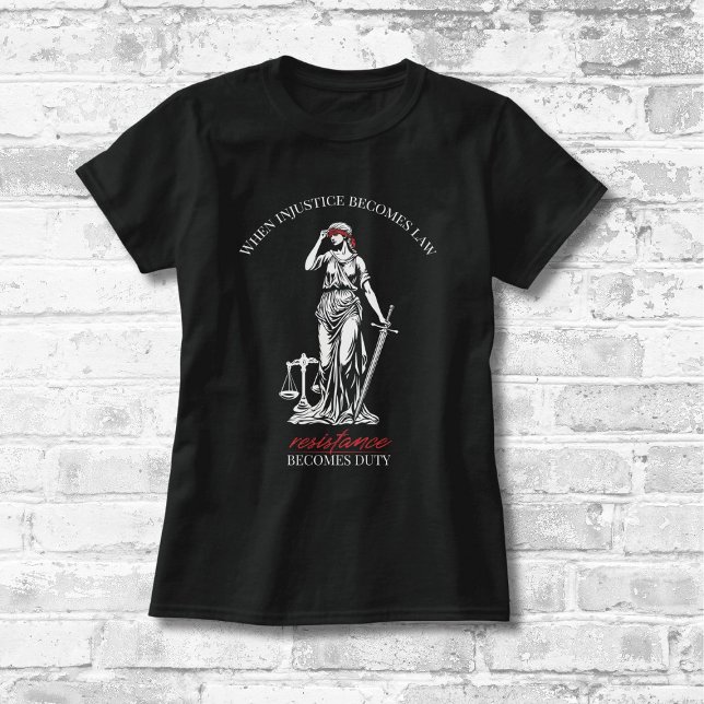 Camiseta Lady Justice Resistance (Criador carregado)