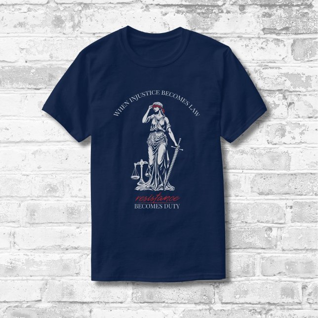 Camiseta Lady Justice Resistance (Criador carregado)