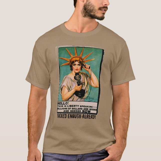 Camiseta Lady Liberty, precisamos de milhões agora (Frente)