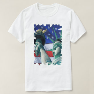 Camiseta Lady Liberty USA Bandeira Estátua da Liberdade