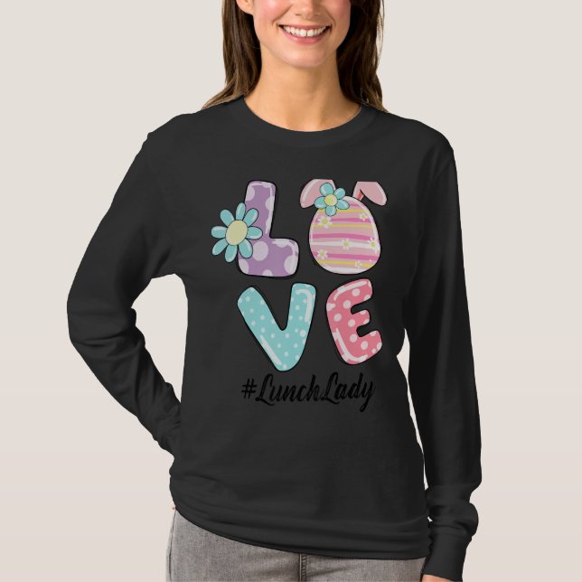 Camiseta Lady Love Páscoa Felz pascoa Bunny Carrot (Frente)