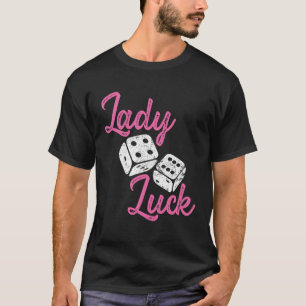 Camiseta Lady Luck Veste enquanto joga no cassino Seu N