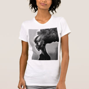 Camiseta Lady Shy - Mulher Africana Bonito - Desenho Migrad