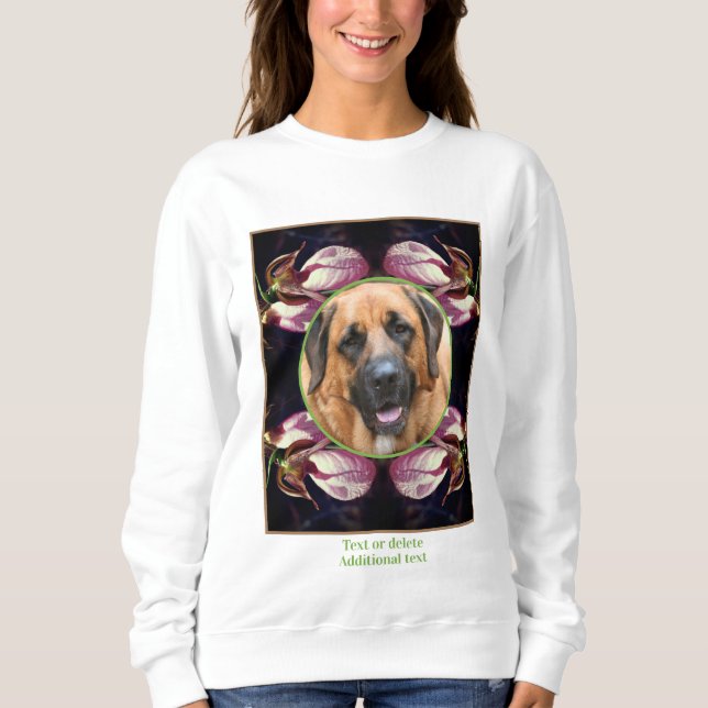 Camiseta Lady Slipper Orchid Frame Crie sua própria foto (Frente)