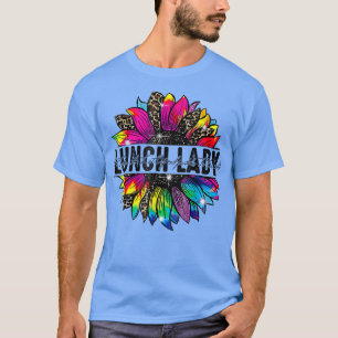 Camiseta Lady Sunflower Leopard Tie Dye De Volta À Escola