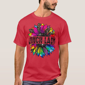 Camiseta Lady Sunflower Leopard Tie Dye De Volta À Escola