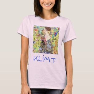 Camiseta Lady with Fan, por Gustav Klimt, Vintage Japonism