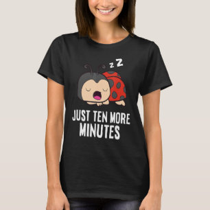 Camiseta Ladybug Apenas Mais Dez Minutos Snoooon Alarm L