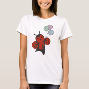 Camiseta Ladybug Balloons Voa Animais Cujos Filhos São