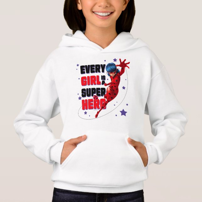 Camiseta Ladybug Cada garota é um super herói (Frente)