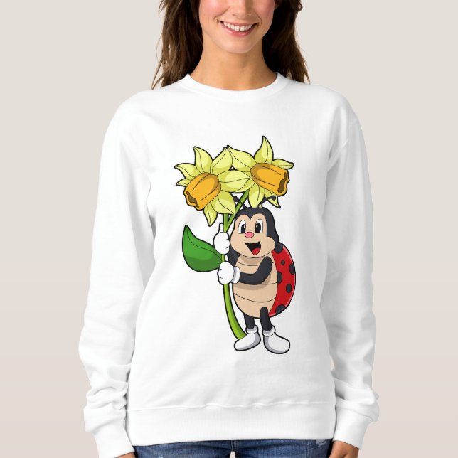 Camiseta Ladybug com Flor Daffodil (Frente)