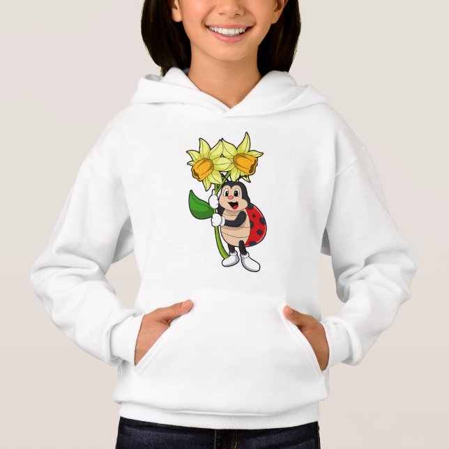 Camiseta Ladybug com Flor Daffodil (Frente)