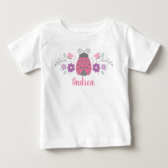 Camiseta Ladybug Cor-de-rosa (Frente)