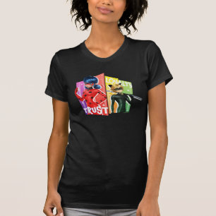 Camiseta Ladybug e Cat Noir Confiança e lealdade