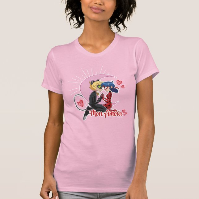 Camiseta Ladybug e Cat Noir | Mon Amour (Frente)
