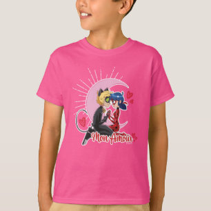 Camiseta Ladybug e Cat Noir   Mon Amour