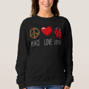 Camiseta Ladybug Flower Heart Love Peace Ladybug Ladybug