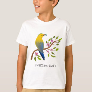 Camiseta ladybug inseto pássaro colorido saboroso