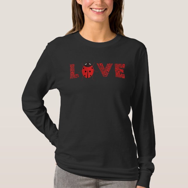 Camiseta Ladybug Leopard Entomology Ladybug Inseto Love (Frente)