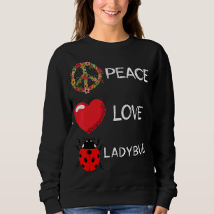 Camiseta Ladybug Love Peace Ladybug Flor Heart Ladyb
