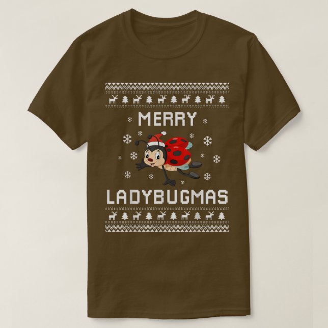 Camiseta Ladybug Lover Natal Feio Xmas Ladybird Sweater (Frente do Design)