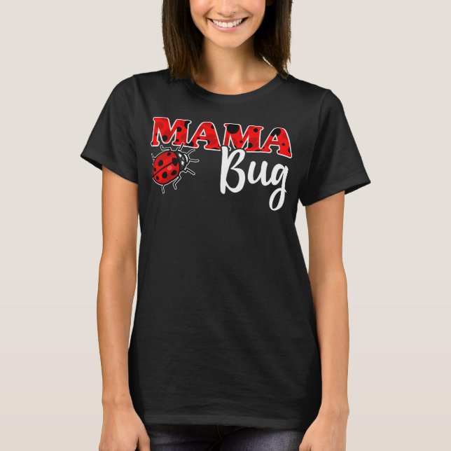 Camiseta Ladybug Mãe Do Dia de as mães Da Rapariga De Anive (Frente)