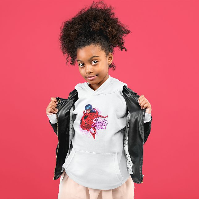 Camiseta Ladybug Miraculoso | Pontos No Gráfico (Kid wearing hoodie)