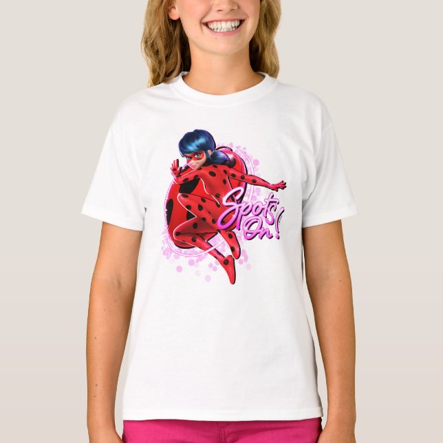 Camiseta Ladybug Miraculoso | Pontos No Gráfico (Frente)