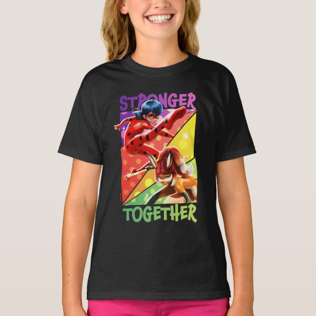 Camiseta Ladybug & Rena Rouge | Mais Fortes Juntos (Frente)