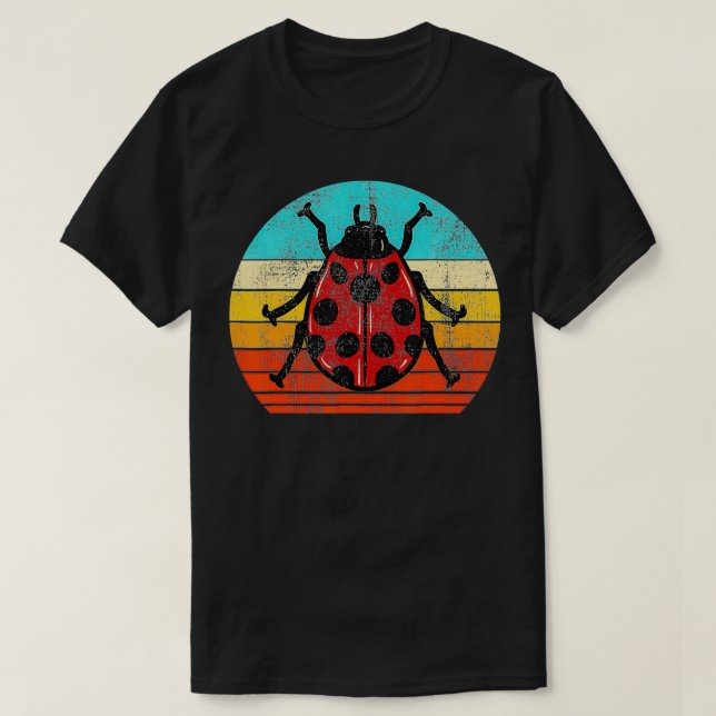 Camiseta Ladybug Retro Coccinellidae Lover Entomologista St (Frente do Design)