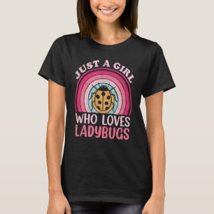 Camiseta Ladybug Vintage Retro Apenas Uma Menina Que Ama La