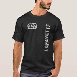 Camiseta Lafayette Louisiana 337 Area Code Vintage Retro
