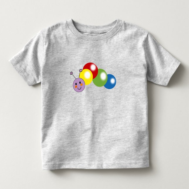 Camiseta lagarta colorida (Frente)