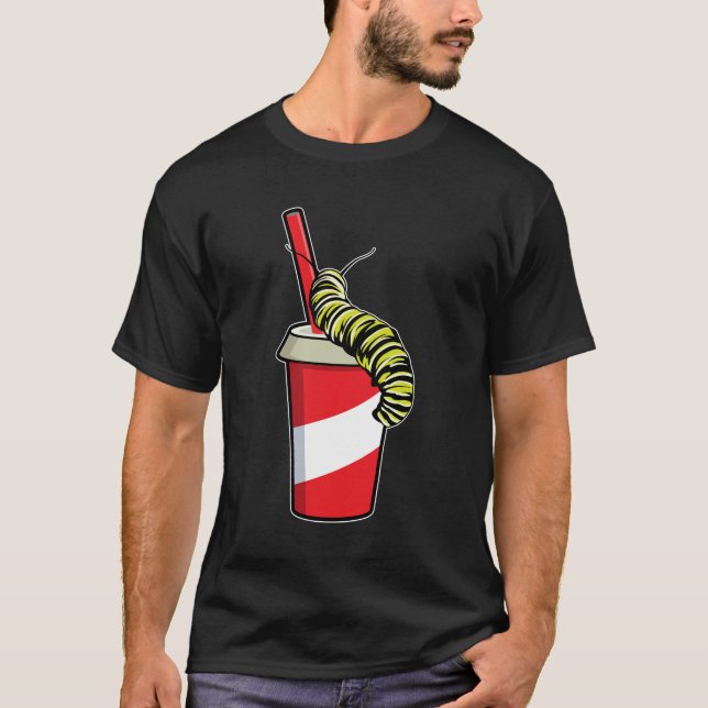 Camiseta Lagarta com bebida (Frente)