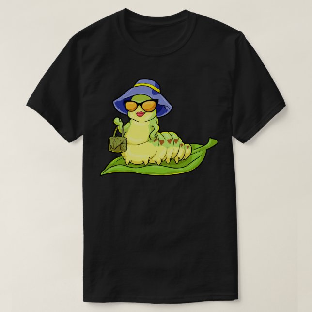 Camiseta Lagarta com Bolsa de Mão Glamor das Senhoras Óculo (Frente do Design)