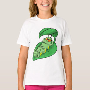 Camiseta Lagarta com Folha