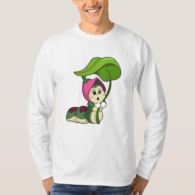 Camiseta Lagarta com Folha (Frente)