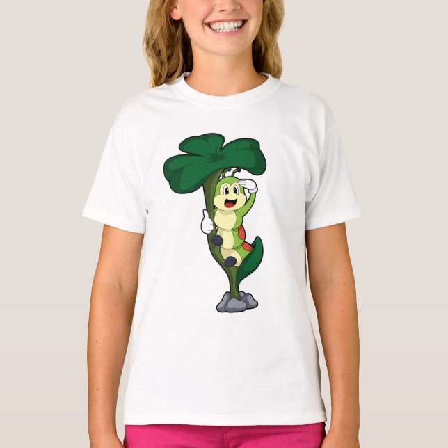 Camiseta Lagarta com Folha (Frente)