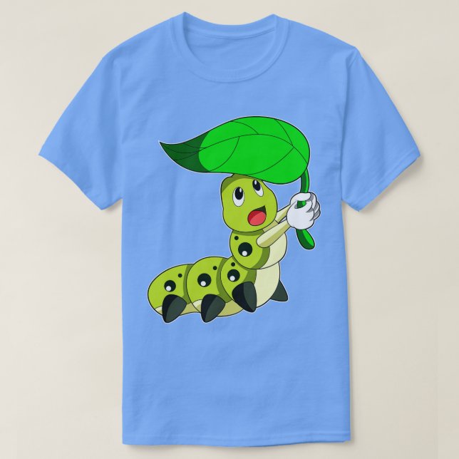 Camiseta Lagarta com Folha 8 (Frente do Design)
