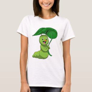Camiseta Lagarta com Folha como Parasol