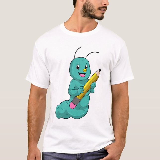 Camiseta Lagarta com Lápis (Frente)