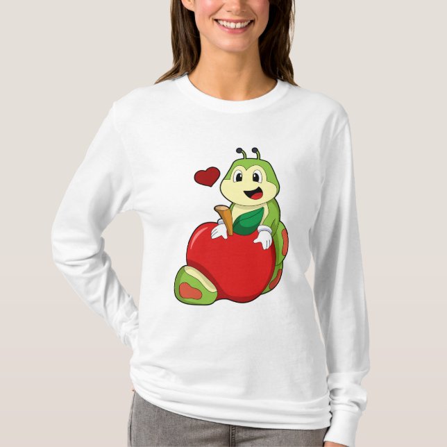 Camiseta Lagarta com Maçã (Frente)
