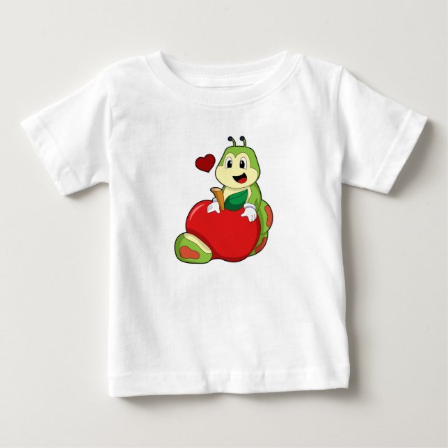 Camiseta Lagarta com Maçã (Frente)