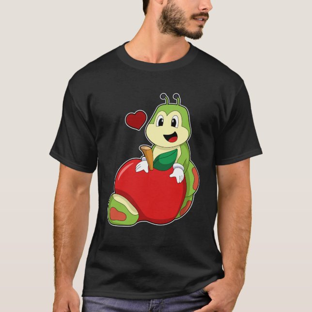 Camiseta Lagarta com Maçã (Frente)