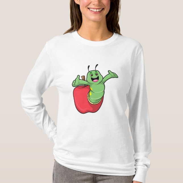 Camiseta Lagarta com Maçã (Frente)